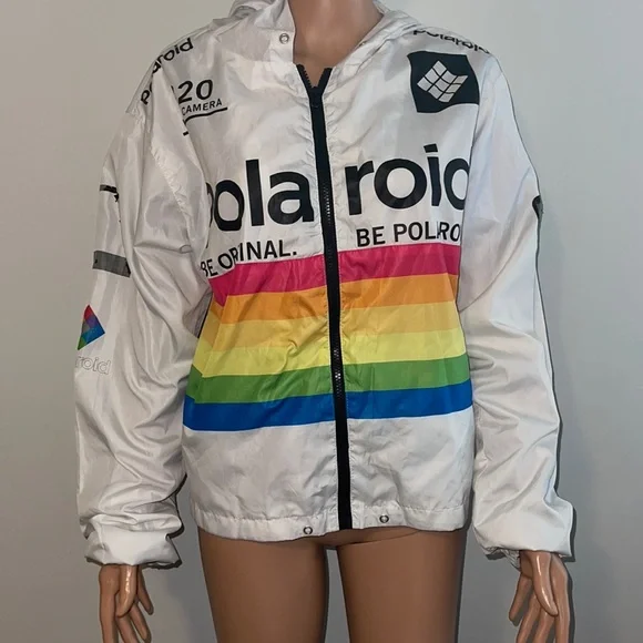 White polaroid cheap jacket